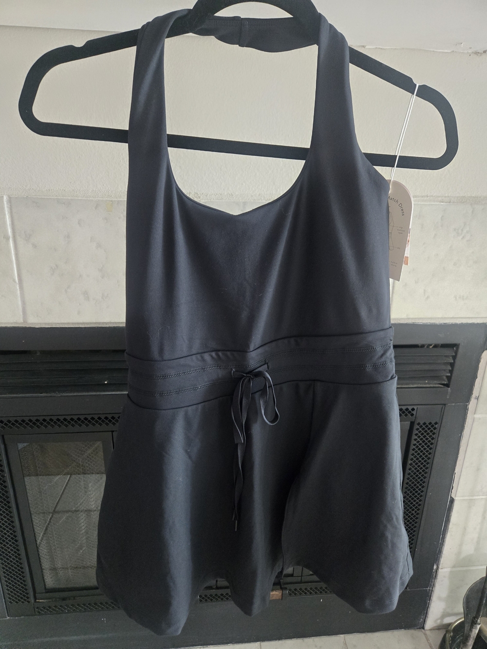 LOGILATES Athletic Tennis Black Dress with Waist Tie Size M